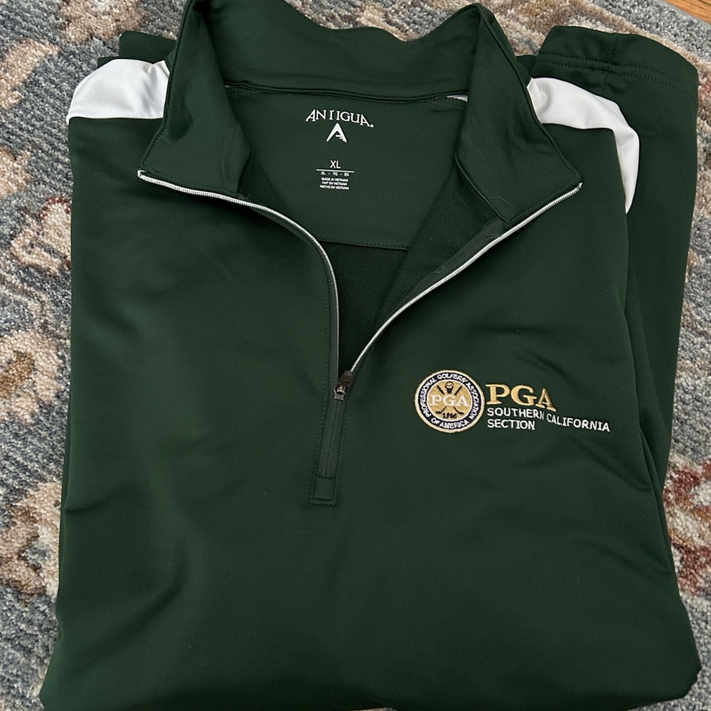 Antigua Dark Green Golf Pullover XL